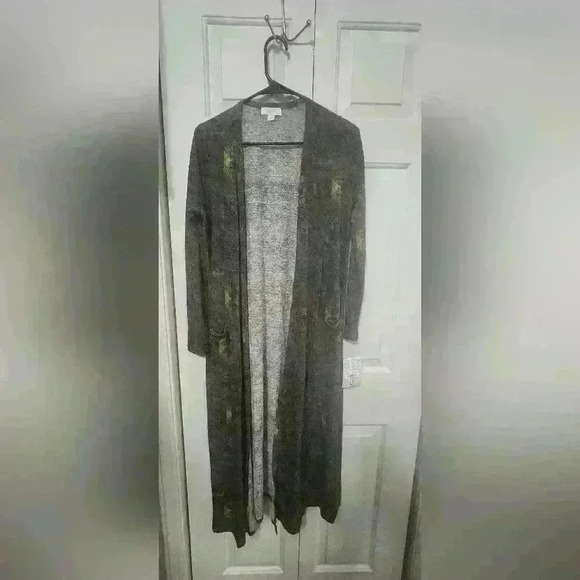 Lularoe Simply Comfortable Sarah Long Cardigan Tribal Aztec Print Linen NWT - Picture 1 of 9